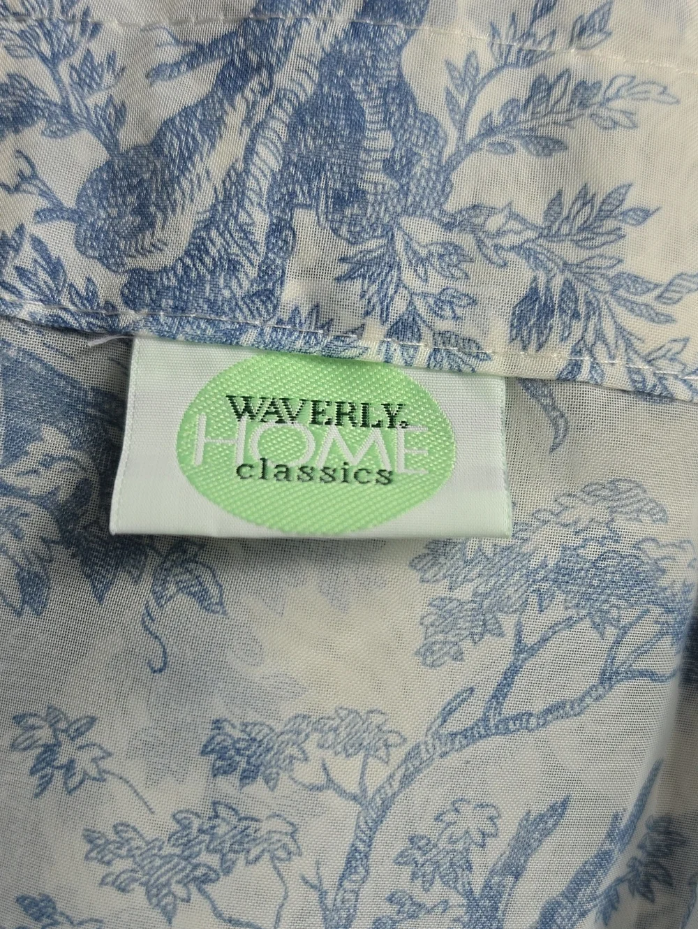 Waverly Blue Toile Valance Set Window Treatment with Tassel Classic